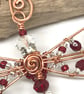 Red Dragonfly Decoration, Copper Wirework - Image 3