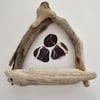 Pebbles original in a Handmade Driftwood frame