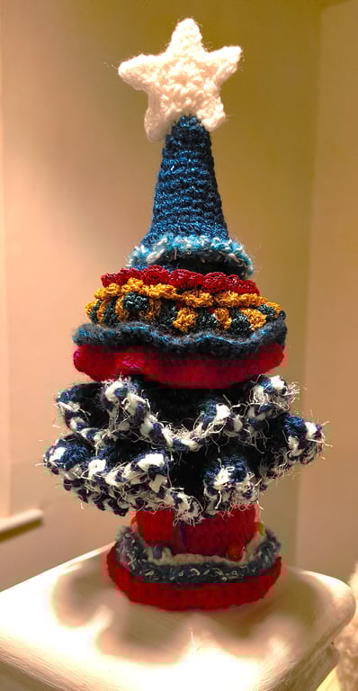 Crochet Scrunchie Christmas Tree 