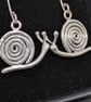 Sterling silver dangly snail earrings - Image 3