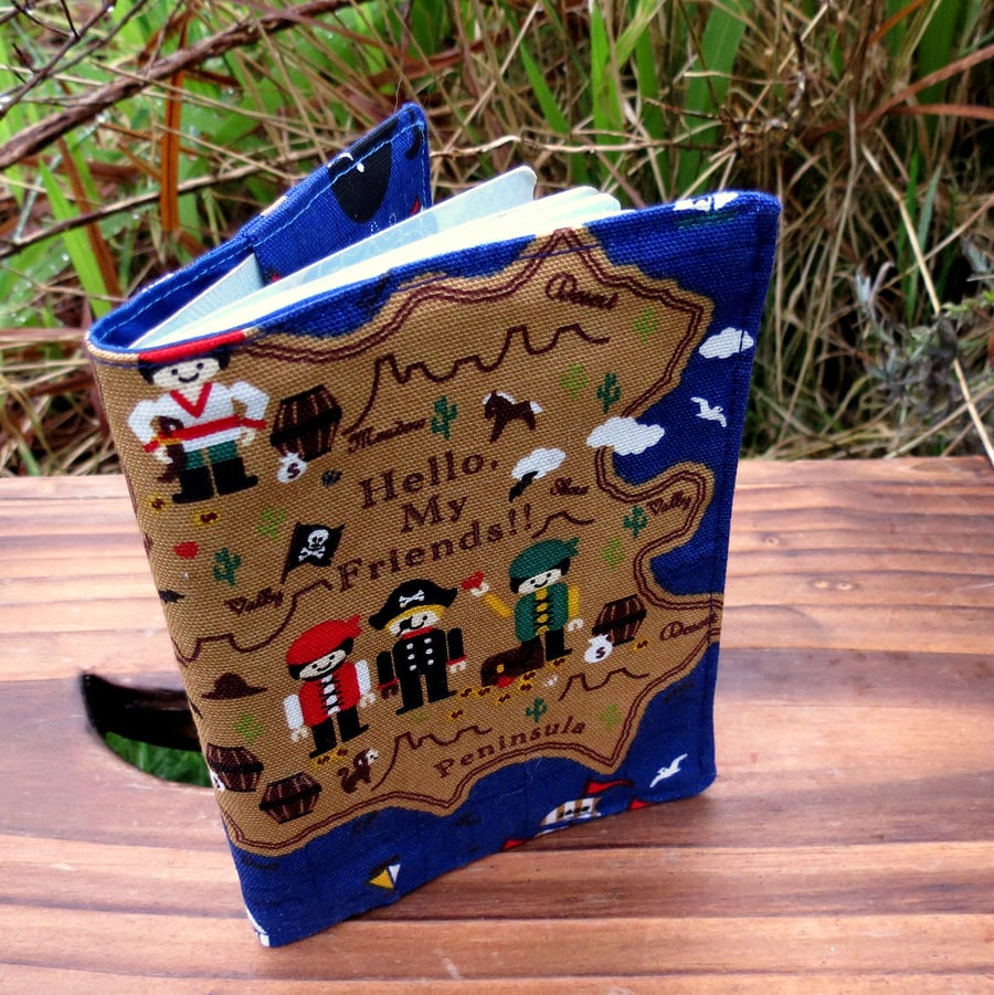 Pirates.  A whimsical passport sleeve.  Passport cover.