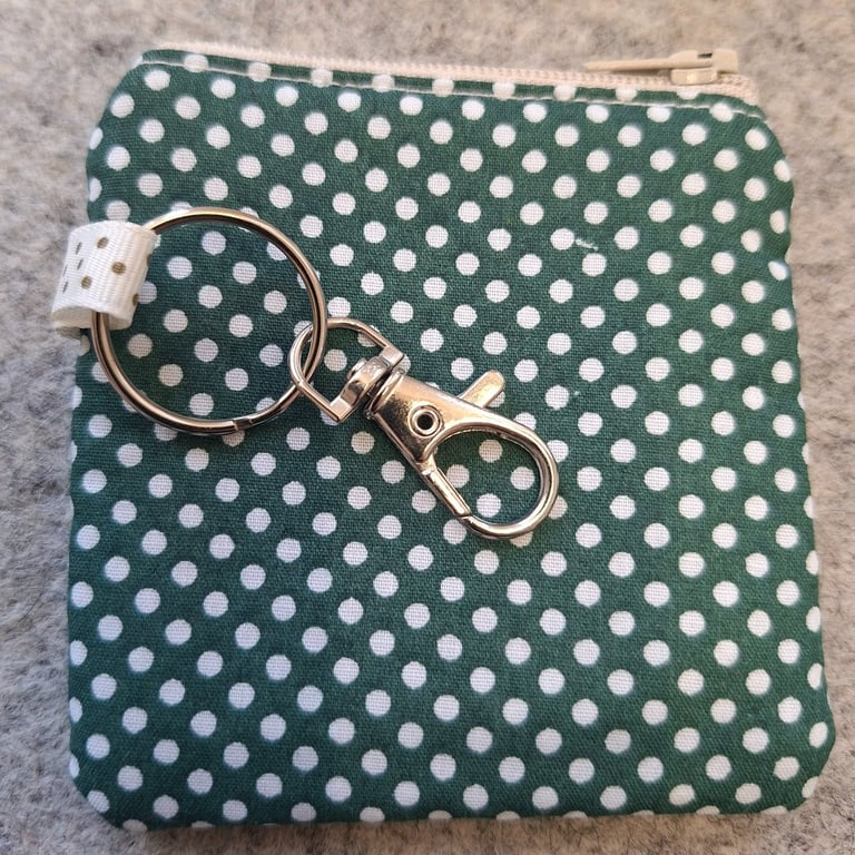 Mini Coin Purse, Mini Zip Purse, Keyring Coin Purse