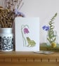 Frog and Fritillary Greetings card 