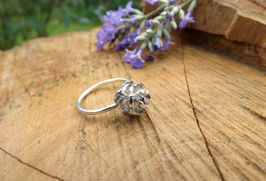 Silver Pinecone Ring