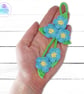 Forget me not flower bag charm. Forget me not keyring. - Image 2