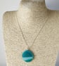 Round Glass Pebble Pendant with chain - Image 3