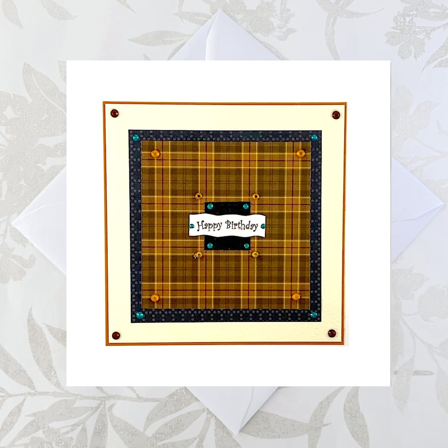 Large Handmade birthday card - dad, brother, uncle, grandad