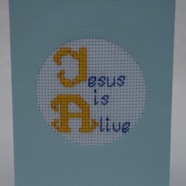 Easter Card Traditional in Cross Stitch