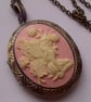 Vintage Style Locket Pill Box On A Fashionable Long Line Chain