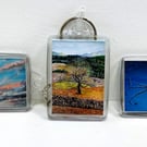 Keyrings with designs taken from my original paintings
