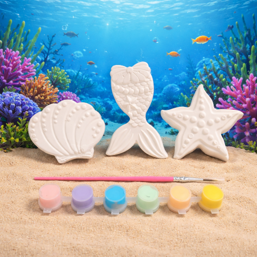 Paint Your Own Mermaid tail, Mermaid Themed Party Bag Filler,Kids Party Activity