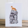 Winter Drifts "Fox" greetings card, Christmas card, blank inside