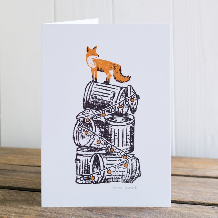 Winter Drifts "Fox" greetings card, Christmas card, blank inside