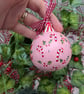 Candy cane hand-painted Christmas bauble - Image 2