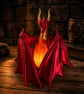 Red Dragon Flame Lamp with Remote Control & Timer Fantasy Dragon LED Table Lamp