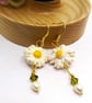   Hand Crafted Daisy Drop Earrings - Image 5