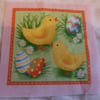 100% cotton fabric.  chiscks,eggs  Sold separately, postage .62p for many (37)