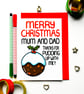 Funny Christmas Card For Mum, Mum Xmas Pudding Joke Card From Daughter, Son - Image 1