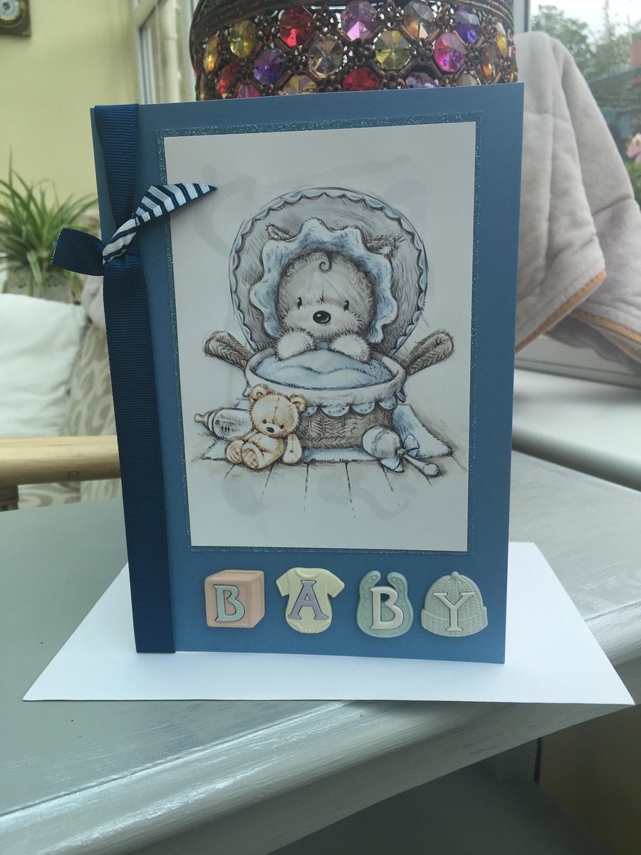 Bouncing bonny baby boy card