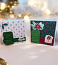 Handmade Festive Christmas Cards – Set of 2 with Poinsettias and puddings. 
