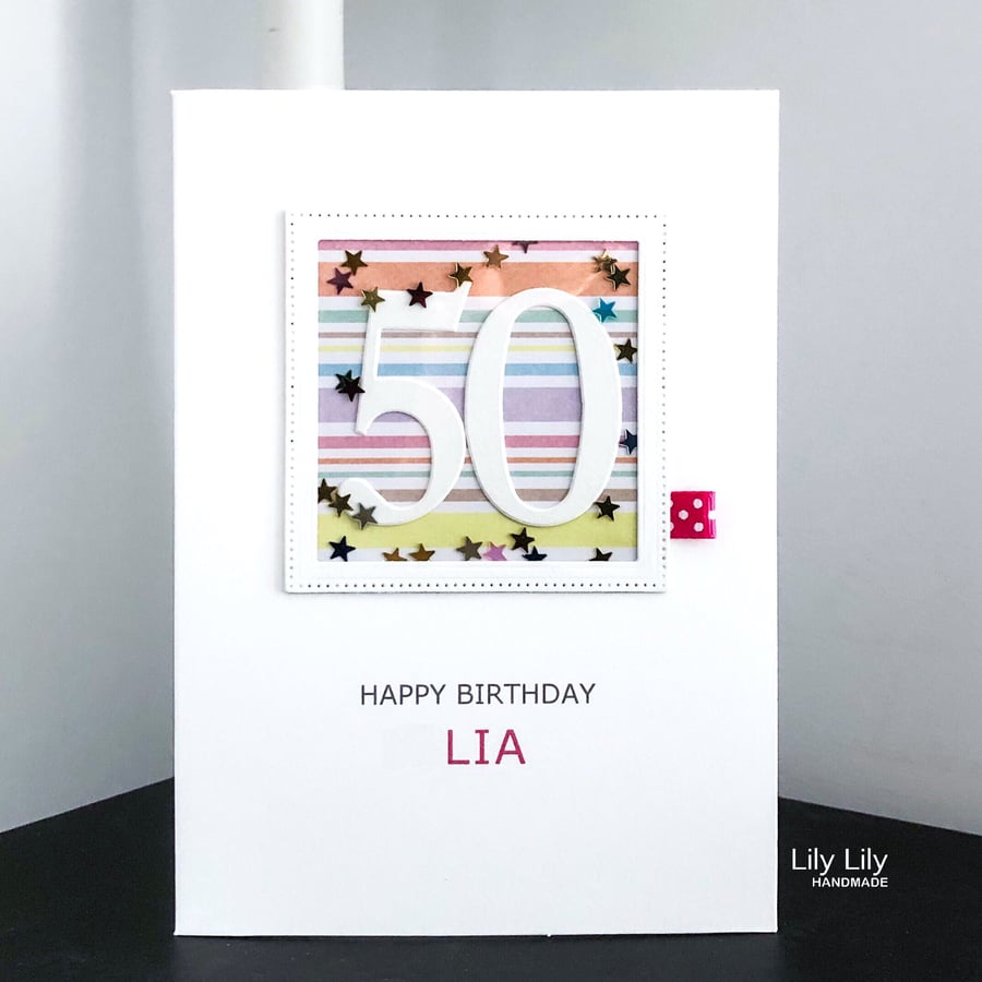 40th, 50th, 60th, 70th birthday card by Lily Lily Handmade 