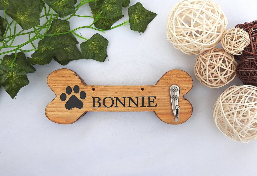 Personalised Dog Lead Hook, Dog Lead Holder