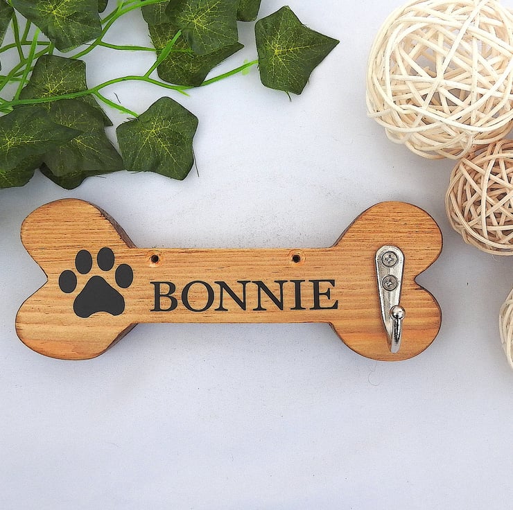 Personalised Dog Lead Hook Dog Lead Holder Folksy