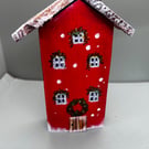 Christmas hand painted wooden house