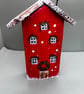 Christmas hand painted wooden house