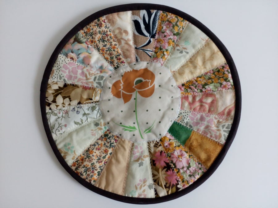 Table mat, Placemat, quilted, patchwork, round, table centrepiece, large coaster
