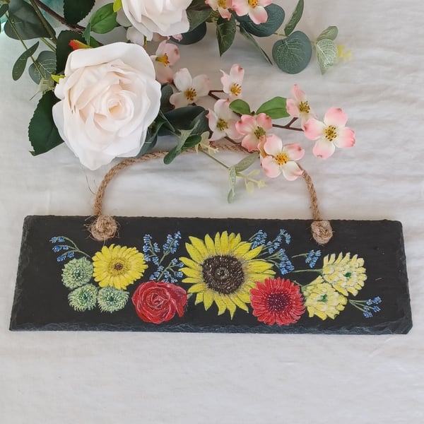 Hand-painted rectangle slate 