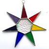 Stained Glass Star Suncatcher - Handmade Window Decoration 