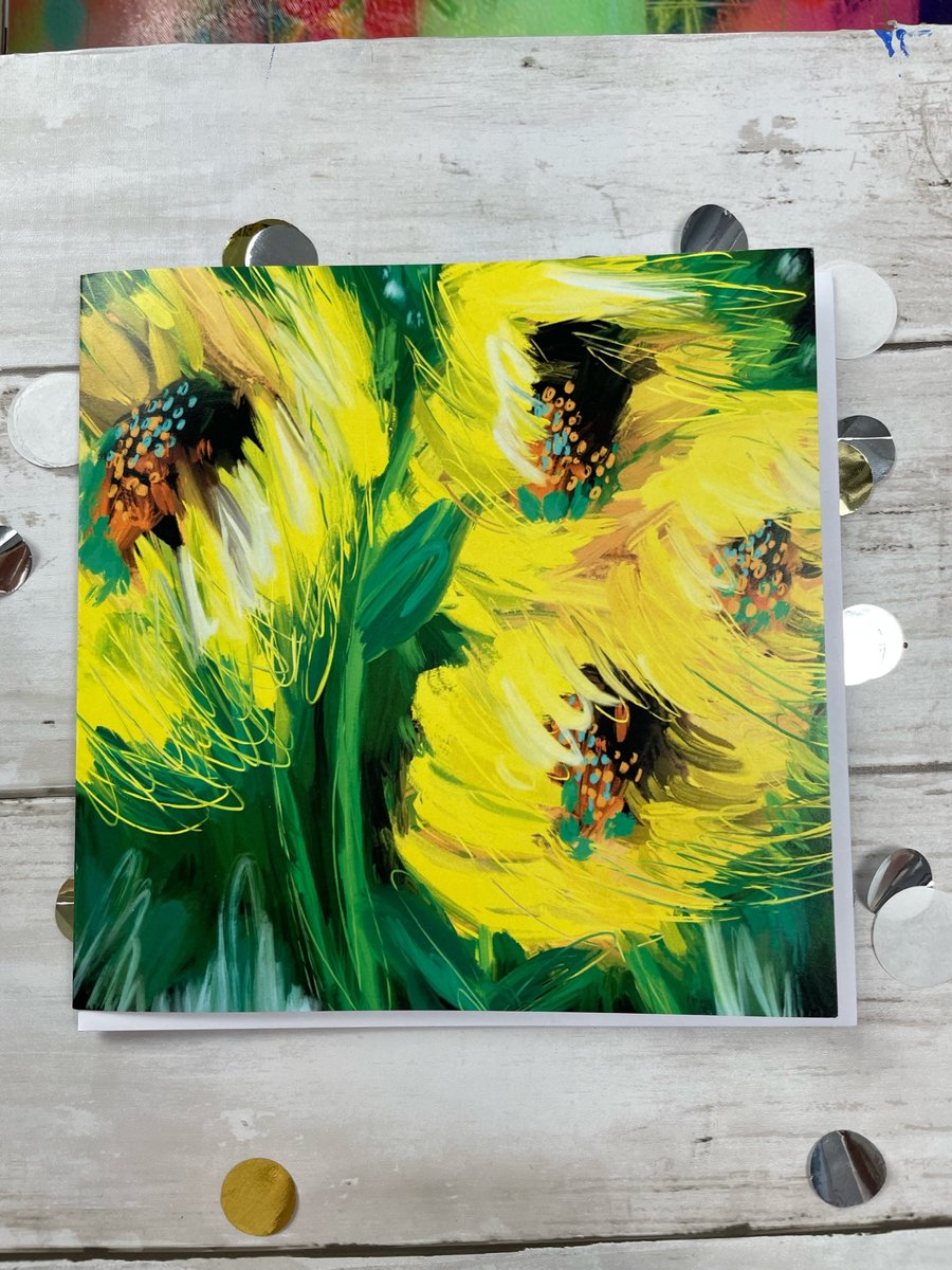 Flowers, Greetings Card, Floral, Botanical Card, Thank You Card, For Her