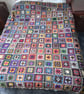 Crochet Granny Squares Blanket, King Size, Autumn colours SALE