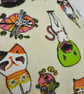 Crazy cats 16" cushion cover with pink bobble trim, free uk delivery.    - Image 10