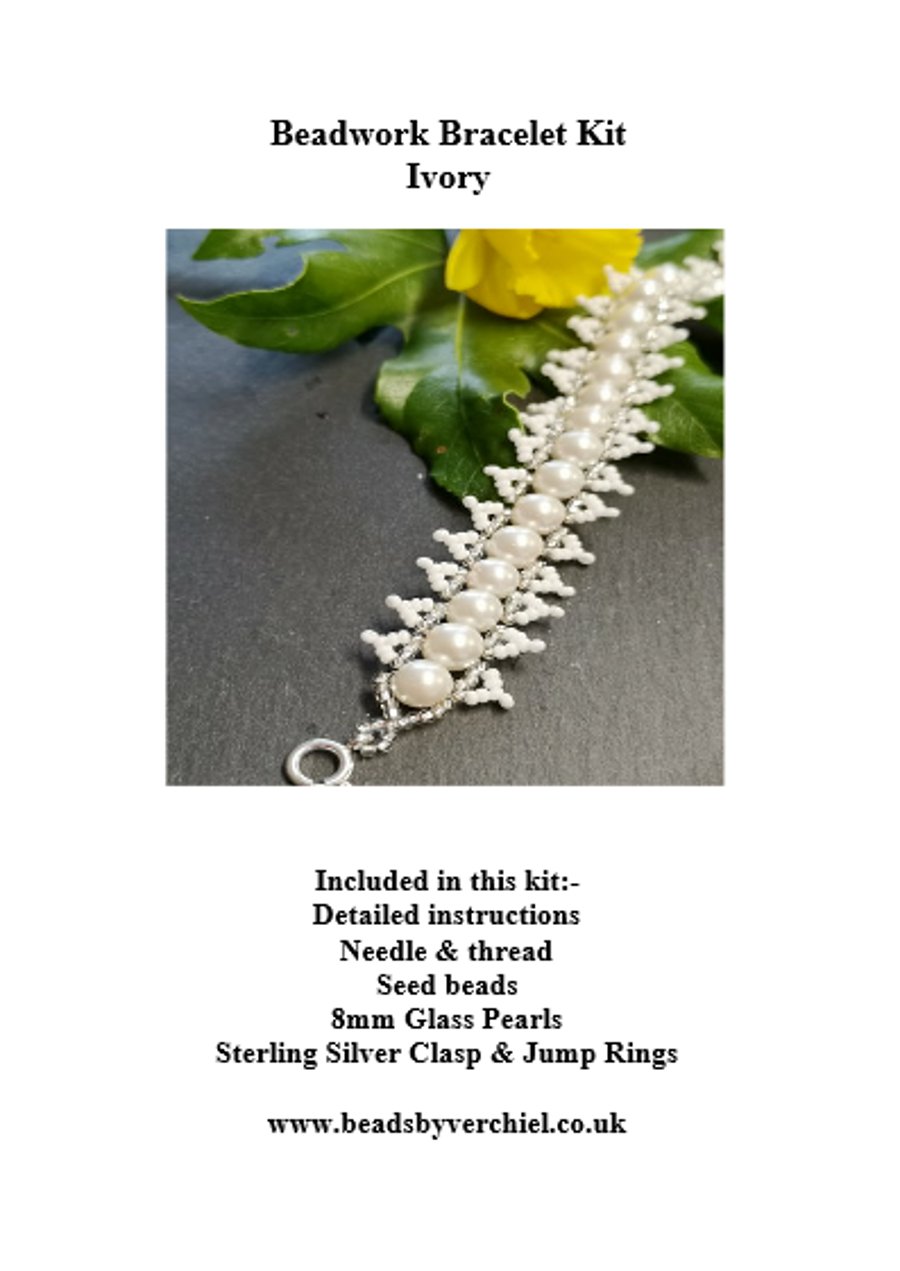 Ivory Beadwork Bracelet Kit 