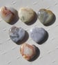 6 Crazy Lace Agate Solid Gemstone Polished Hearts - 20mm - Chakra - Crafting - Image 7