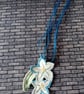 Embroidered Flower Necklace - Two Flowers - Image 4