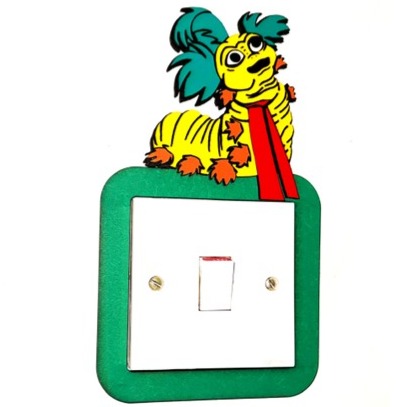 Caterpillar kids Light Switch Surround Kids Bedroom Decor  - FREE UK SHIPPING