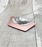 Recycled Aluminium Drink Can Base, Rose Gold Acrylic Shape Necklace Pendant - Image 4