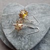 Sterling Silver Lemon Handmade Glass and Swarovski Elements Earrings