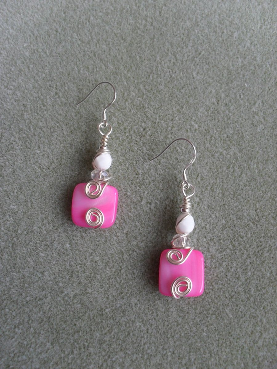 Pink Shell Earrings