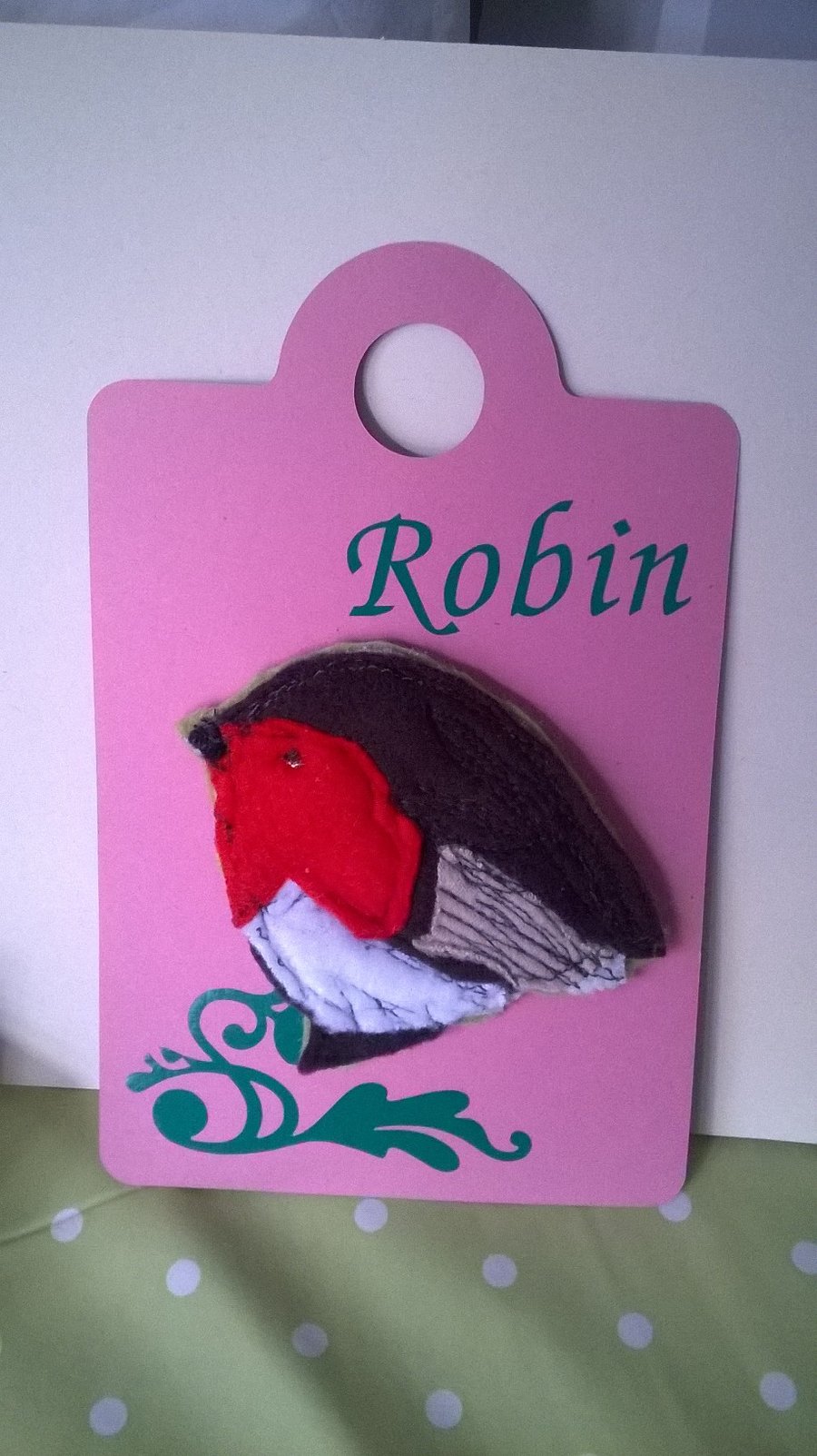 Christmas Robin Fleece Brooch