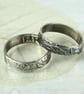 Silver Leaf Ring - Fine Scattering of Leaves Wreath Woodland Band Wedding Band - Image 5