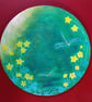 Dragonfly Days - A small original painting on a wooden display stand - Image 3