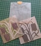 An original handprinted linoprint of snakes head fritillaries  - Image 5