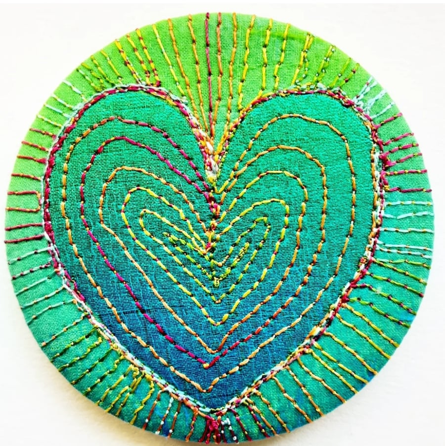 Heart Pocket Mirror 58mm Fabric Pocket Mirror Handbag Accessory