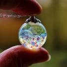 Resin Sphere Necklace, Fairy Wishes, Magical Bubble Necklace