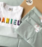 Kids rainbow name T-Shirt- child's birthday top- Shirt for boy or girl - Image 6