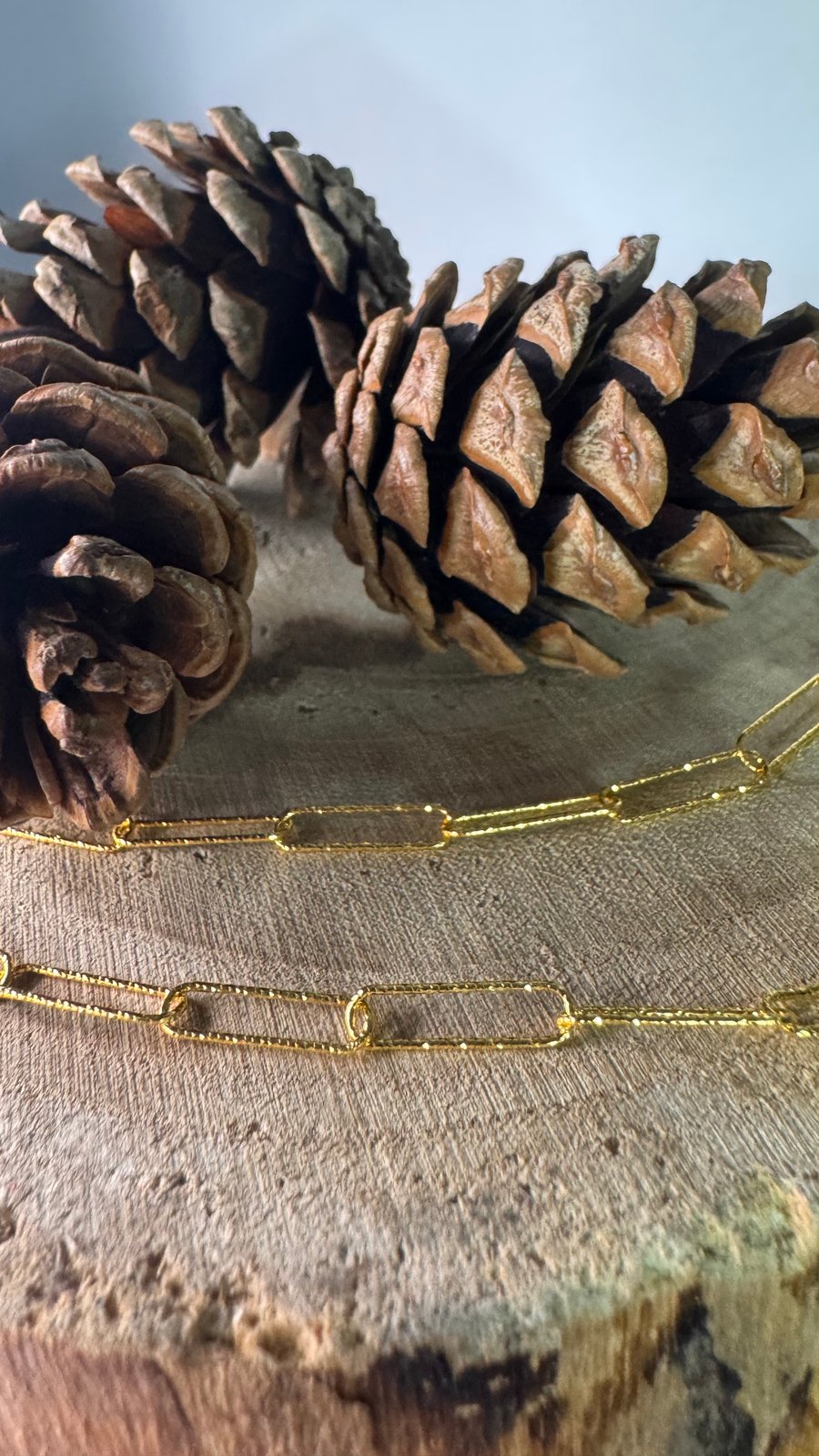 Riverstone Chain 20 inch Gold Vermeil